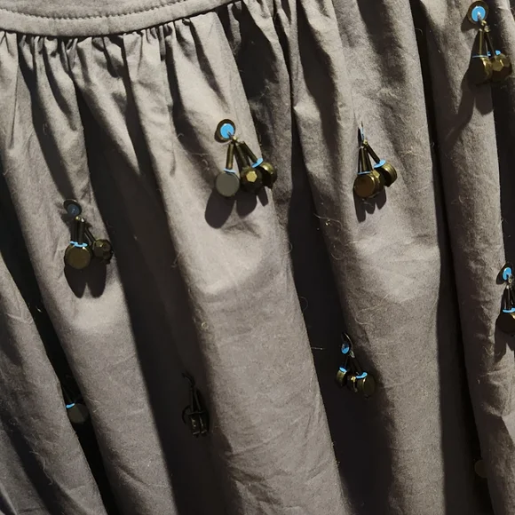 J. Crew Blue Blouse with Black Tassels - Picture 6 of 9